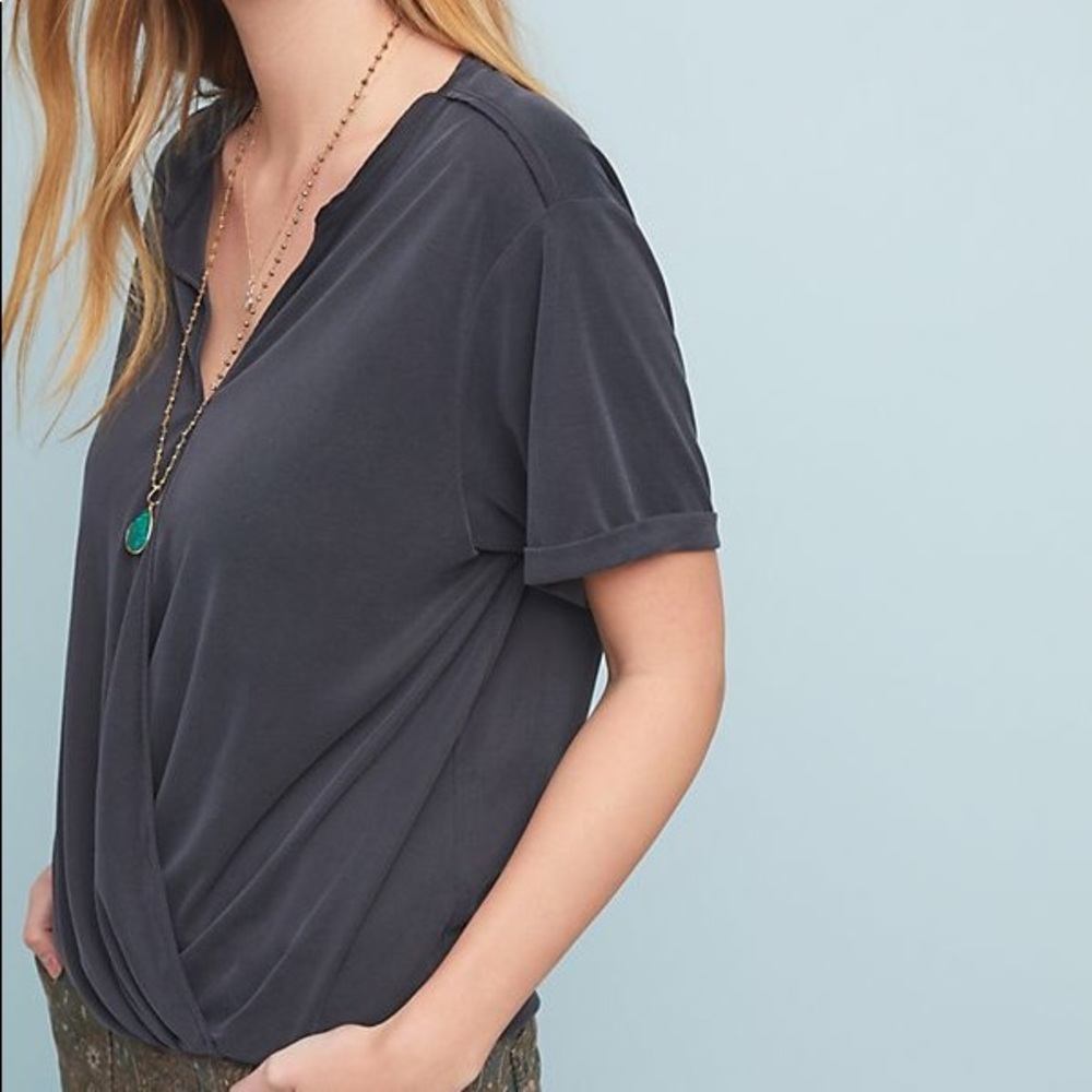Anthropologie Surplice Saturday Sunday T